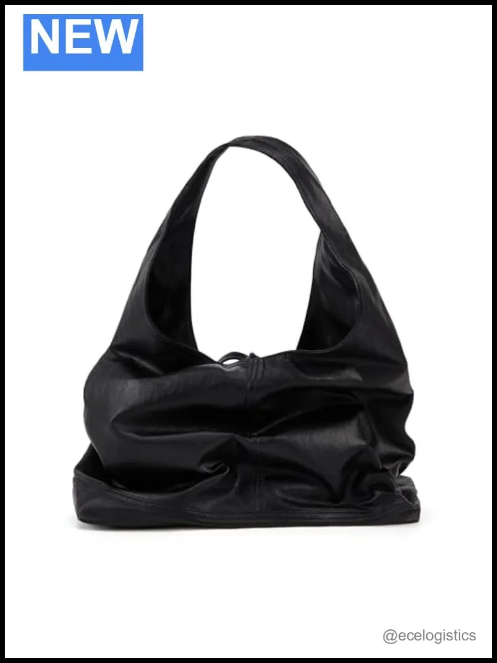 Large Vegan Leather Hobo Bag Slouchy Shoulder Purse Laptop
